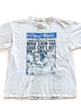 Chicago Times May 20, 2006 Crosstown Beatdown Cubs vs. Sox T-Shirt XL Vintage